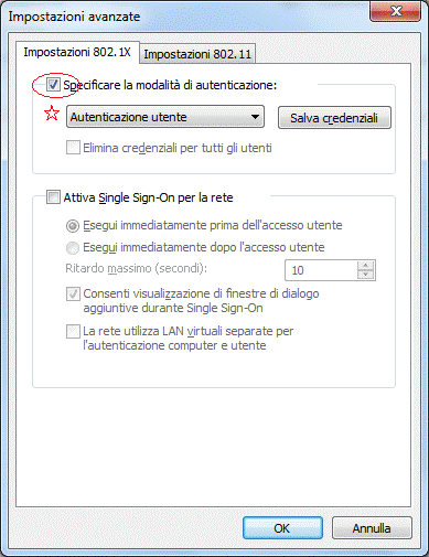 A questo punto la configurazione è pronta bisogna selezionare la rete e inserire le proprie credenziali.