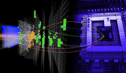 Gli eventi misurati dal rivelatore LHCb, analizzati per la prima volta con l'Intelligenza Artificiale Quantistica