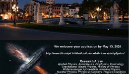 Locandina promozionale 40 ciclo dottorato in Physics Università di Padova 2024-25